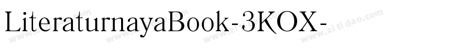 LiteraturnayaBook-3KOX字体转换