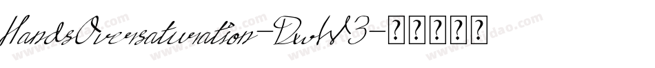 HandsOversaturation-DwW3字体转换