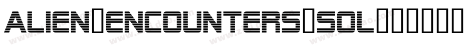 Alien-Encounters-Sol字体转换