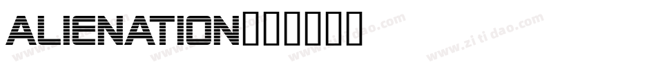 alienation字体转换