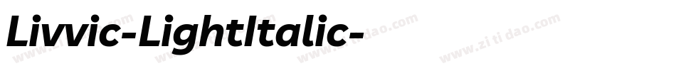 Livvic-LightItalic字体转换