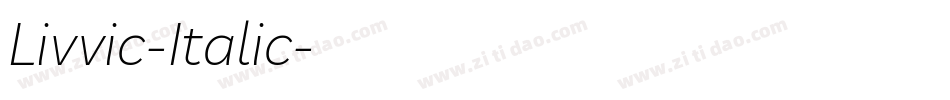 Livvic-Italic字体转换