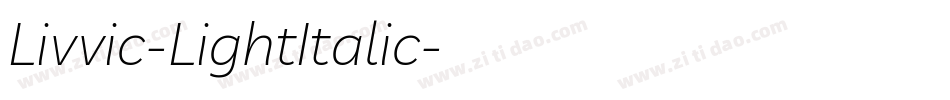 Livvic-LightItalic字体转换