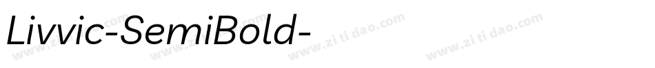 Livvic-SemiBold字体转换