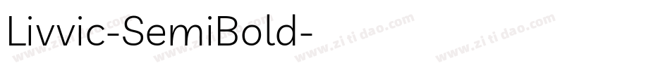 Livvic-SemiBold字体转换