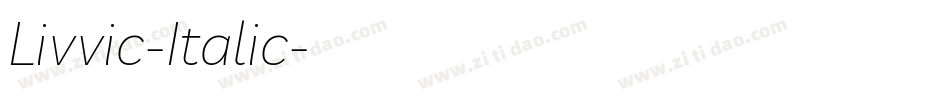 Livvic-Italic字体转换