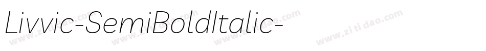 Livvic-SemiBoldItalic字体转换