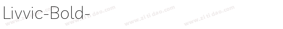 Livvic-Bold字体转换