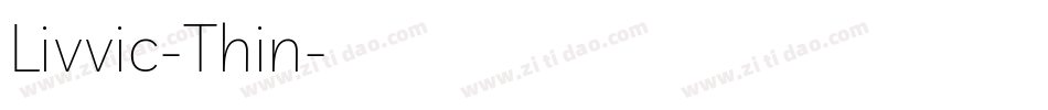 Livvic-Thin字体转换