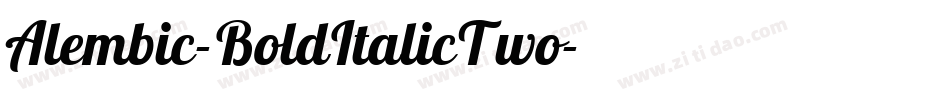 Alembic-BoldItalicTwo字体转换