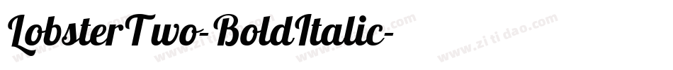 LobsterTwo-BoldItalic字体转换