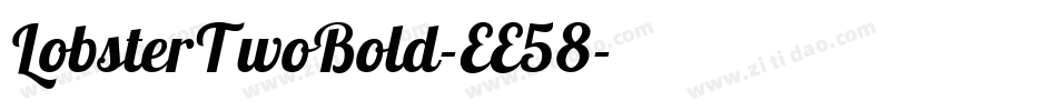 LobsterTwoBold-EE58字体转换