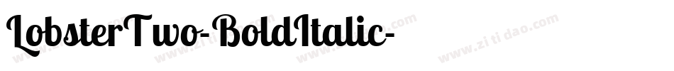 LobsterTwo-BoldItalic字体转换