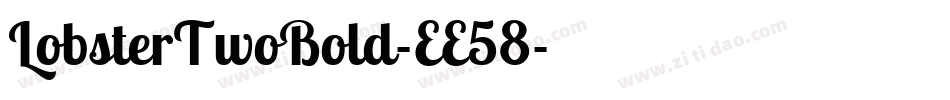 LobsterTwoBold-EE58字体转换