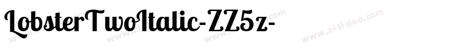 LobsterTwoItalic-ZZ5z字体转换