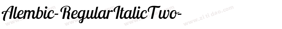 Alembic-RegularItalicTwo字体转换