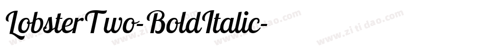 LobsterTwo-BoldItalic字体转换