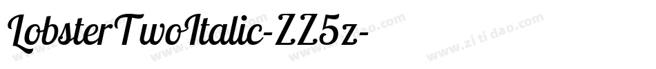 LobsterTwoItalic-ZZ5z字体转换