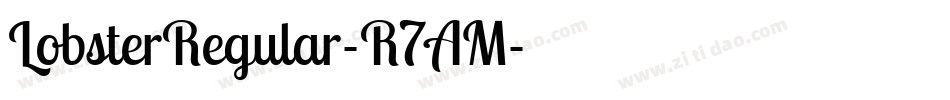 LobsterRegular-R7AM字体转换