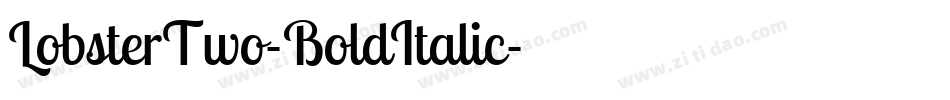 LobsterTwo-BoldItalic字体转换