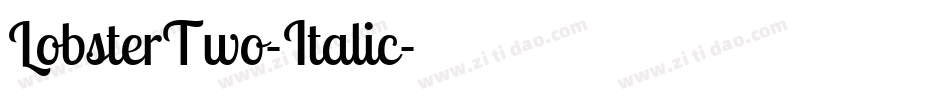 LobsterTwo-Italic字体转换