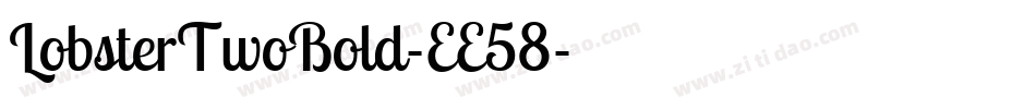 LobsterTwoBold-EE58字体转换