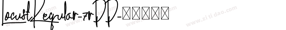LocustRegular-7rDD字体转换