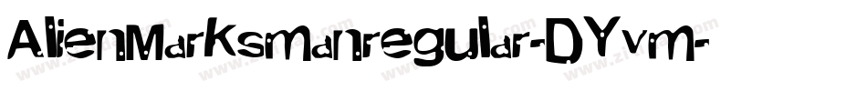 AlienMarksmanregular-DYvm字体转换