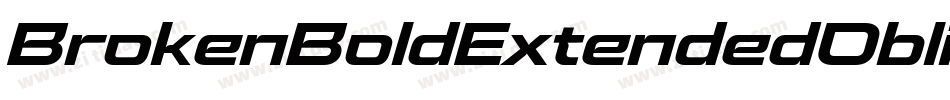 BrokenBoldExtendedOblique-Egve字体转换