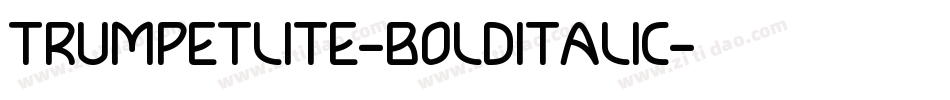 TrumpetLite-BoldItalic字体转换