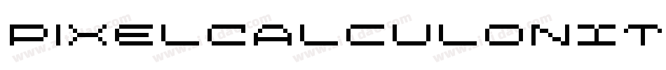 PixelCalculonItalic-W9Az字体转换