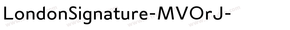 LondonSignature-MVOrJ字体转换