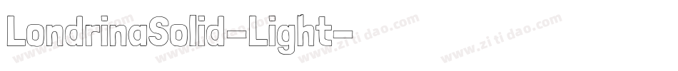 LondrinaSolid-Light字体转换