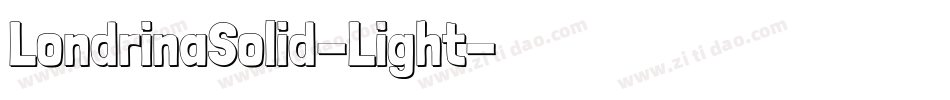 LondrinaSolid-Light字体转换