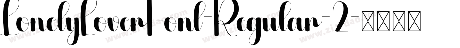 LonelyLoverFont-Regular-2字体转换