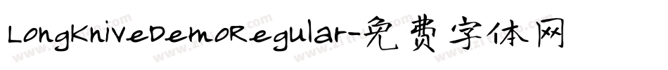 LongKniveDemoRegular字体转换