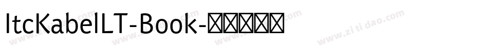 ItcKabelLT-Book字体转换