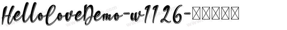 HelloLoveDemo-w1126字体转换