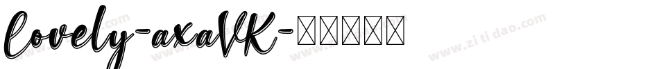 Lovely-axaVK字体转换
