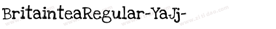 BritainteaRegular-YaJj字体转换