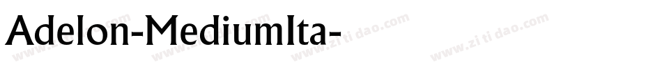 Adelon-MediumIta字体转换