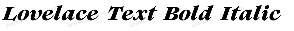 Lovelace-Text-Bold-Italic字体转换