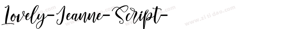 Lovely-Jeanne-Script字体转换