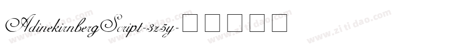 AdinekirnbergScript-3z5y字体转换