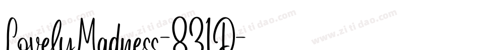 LovelyMadness-831D字体转换