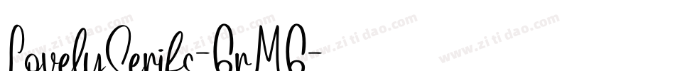 LovelySerifs-6rM6字体转换