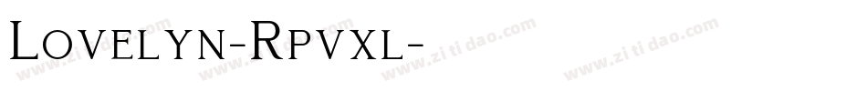 Lovelyn-Rpvxl字体转换