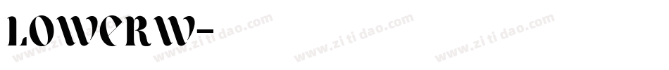lowerw字体转换