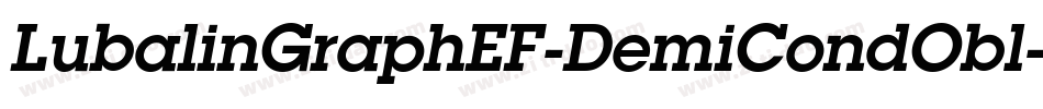 LubalinGraphEF-DemiCondObl字体转换