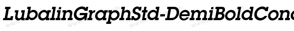 LubalinGraphStd-DemiBoldCond字体转换